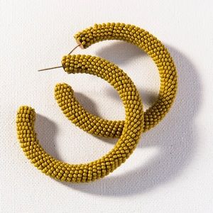 Ink + Alloy Citron Solid Seed Bead Hoops
